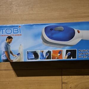 Tobi Portable Steamer in Blue and White